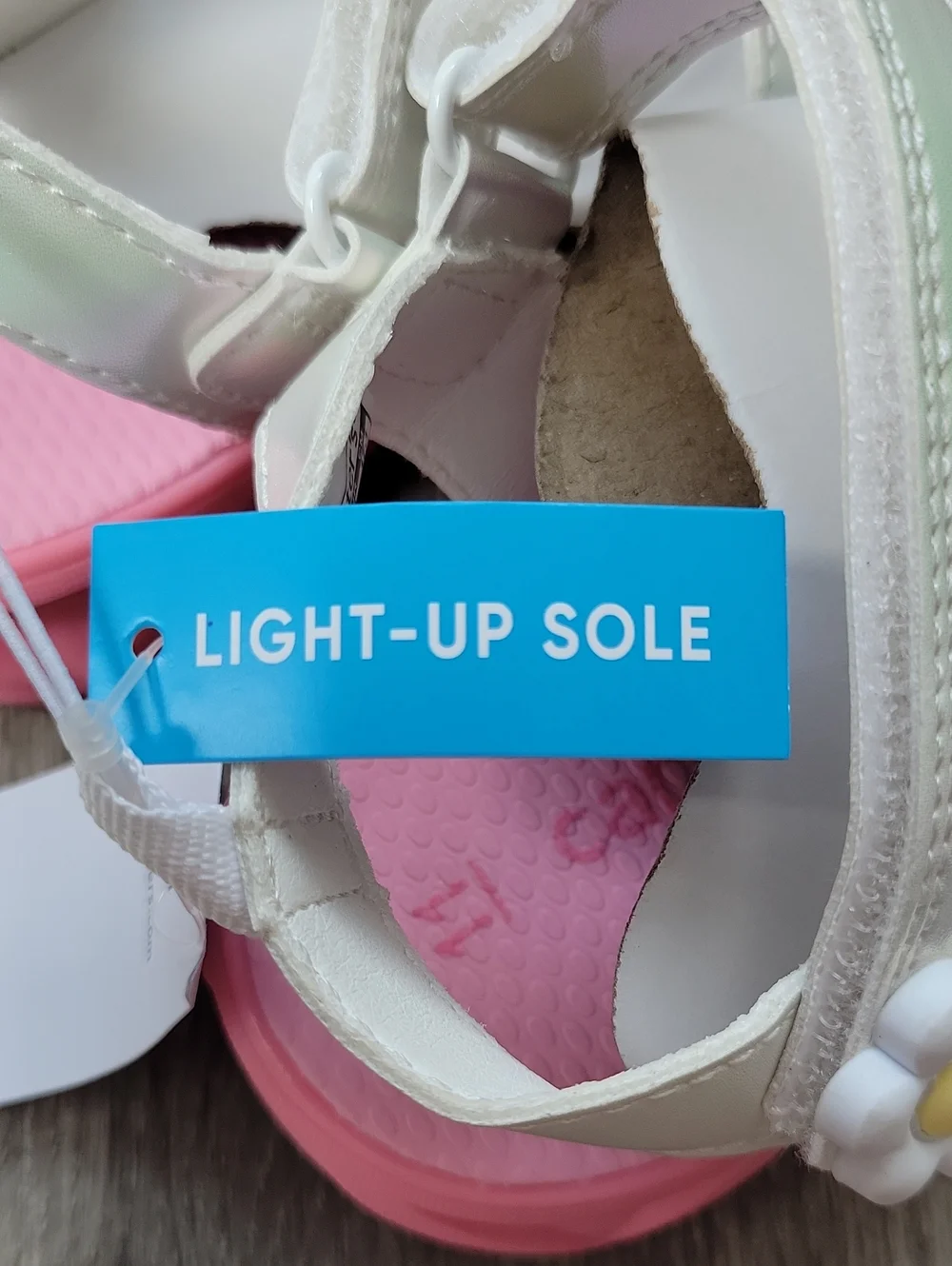 Carter's Girls Size 11 Light Up Daisy Sandals NWT
